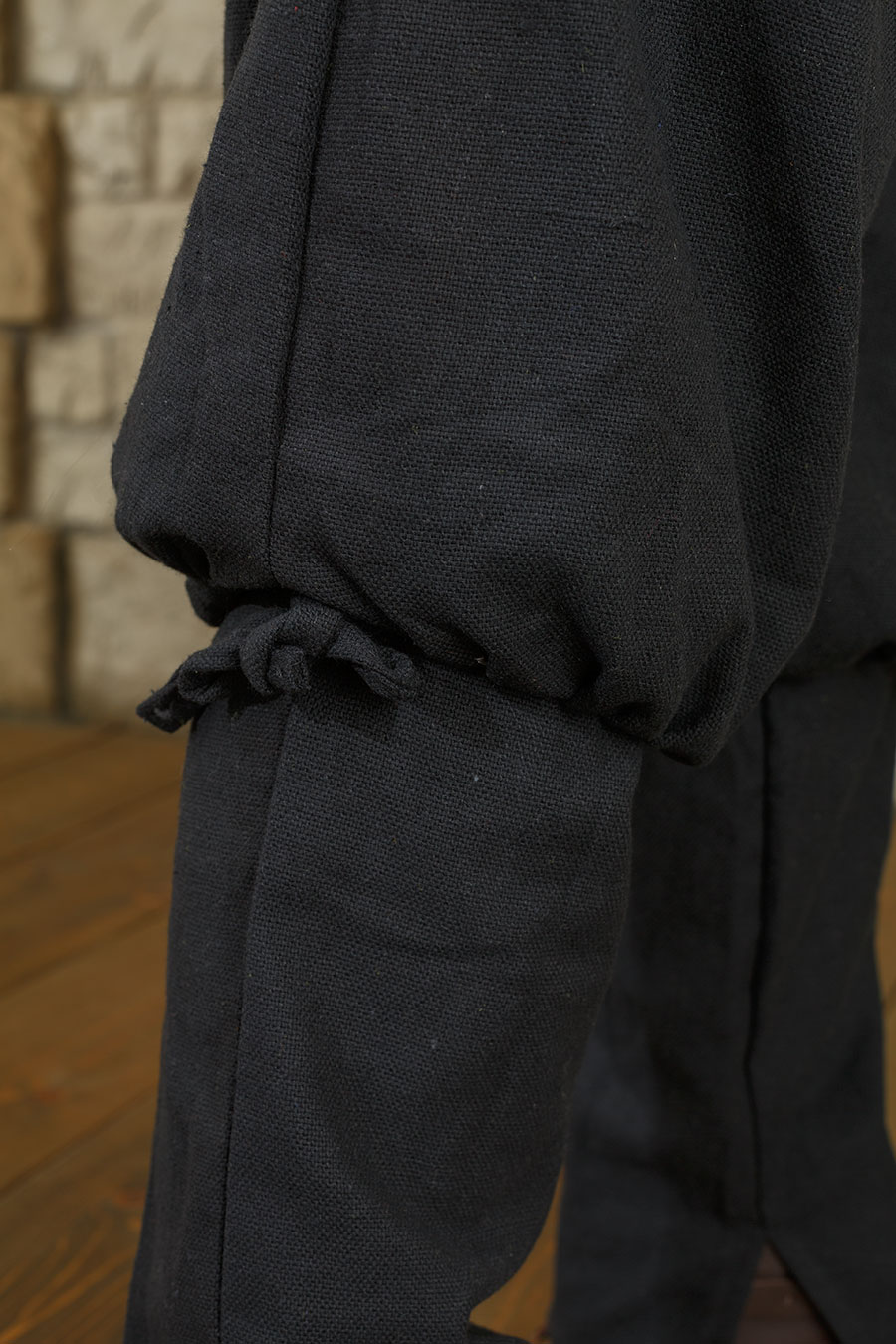 Ketill - Pantalon noir en canvas