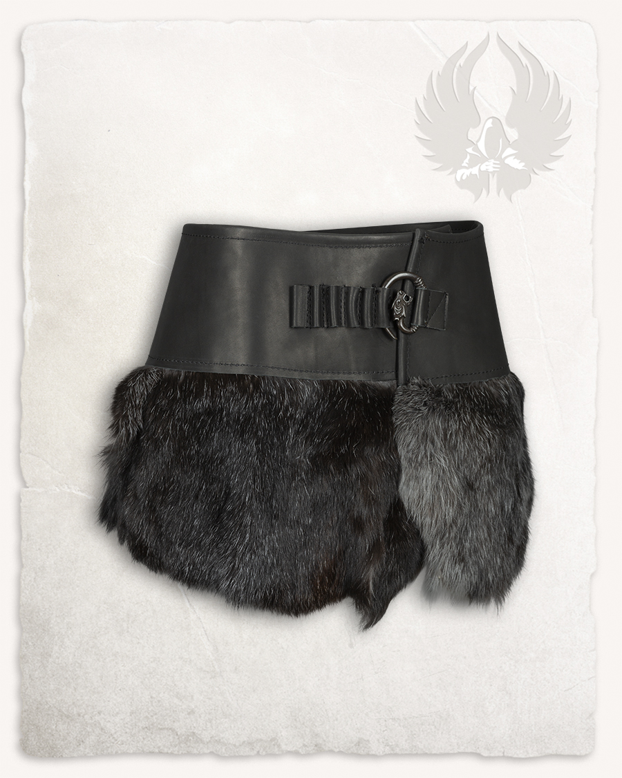 Karya fur skirt with hook black