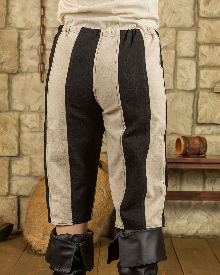 Jack - Pantalon de pirate noir et blanc