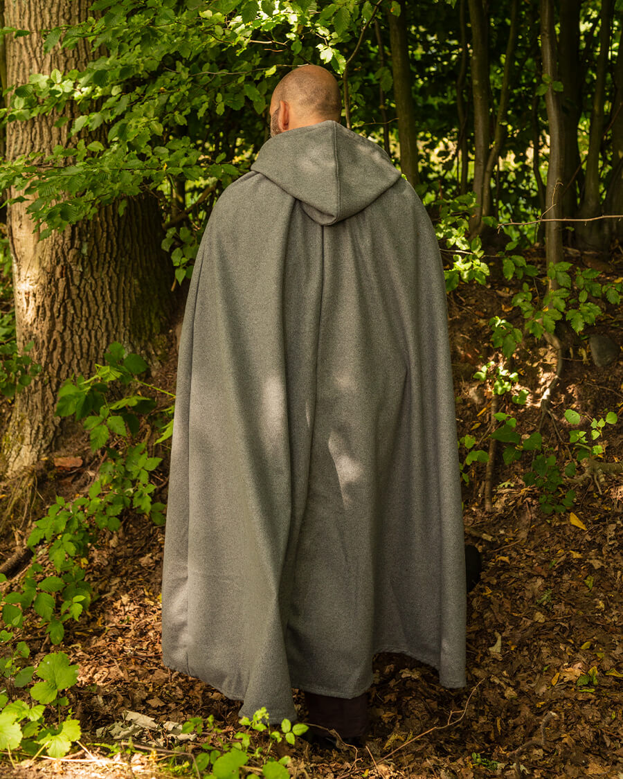 Harun cloak wool grey