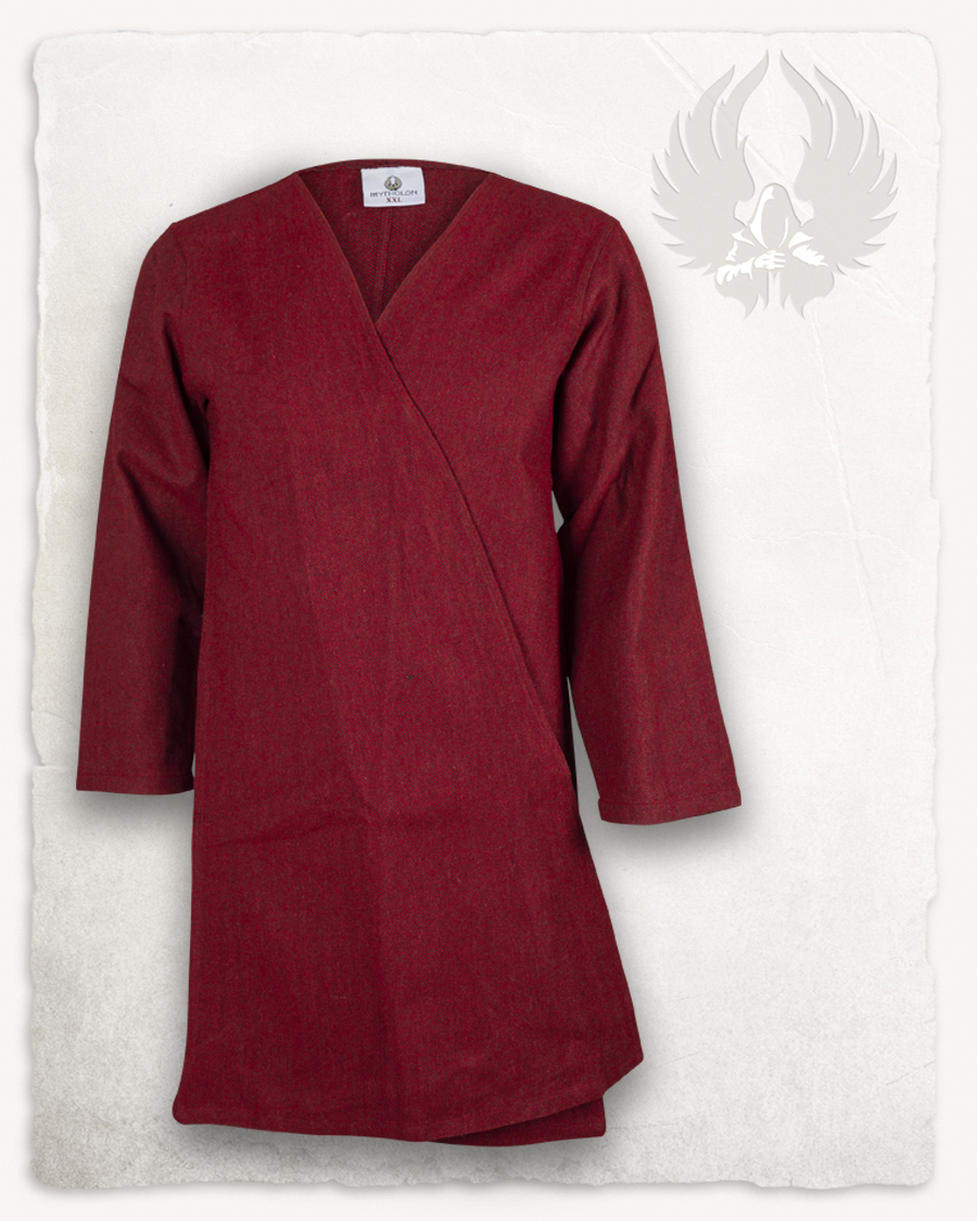 Shapur double breasted tunic fishbone red