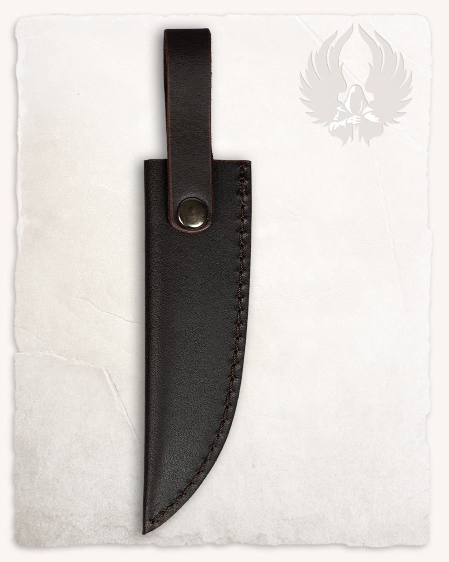 Ram knife leather sheath brown