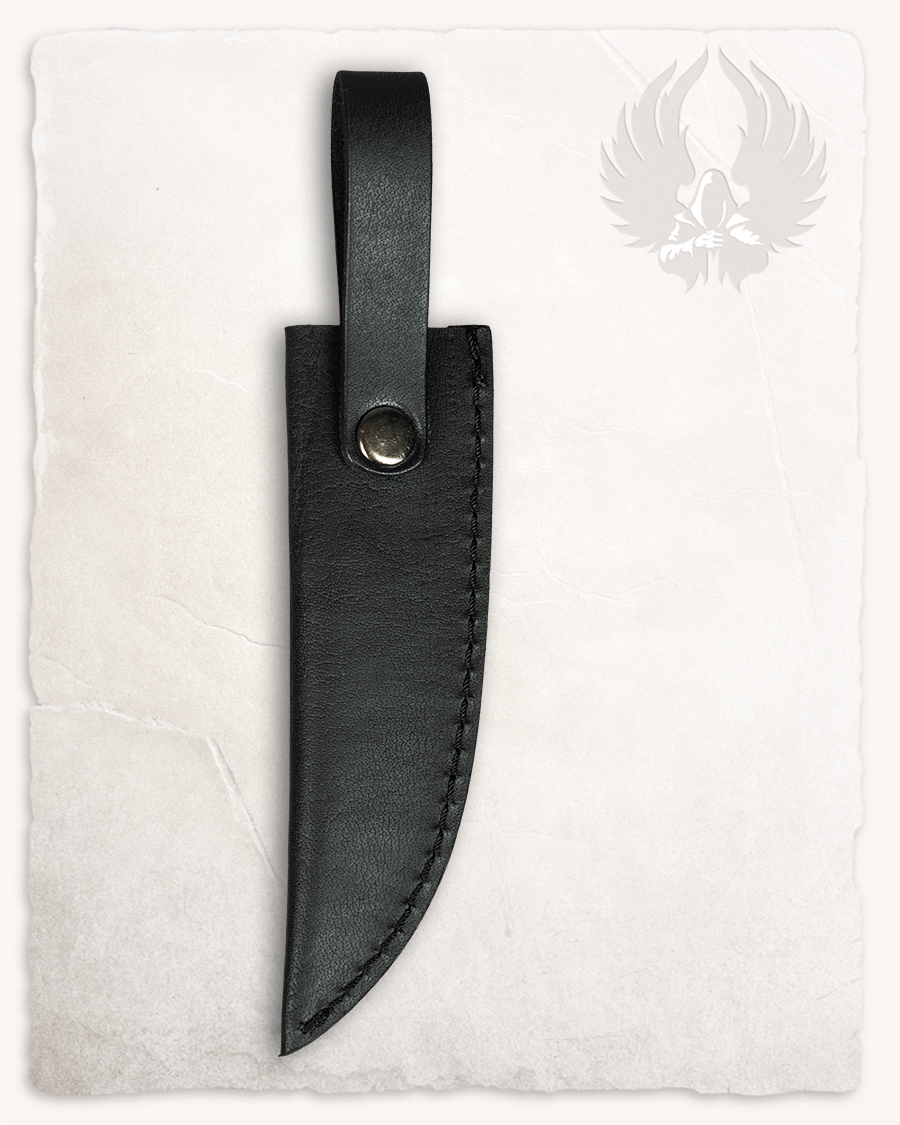 Ram knife leather sheath black