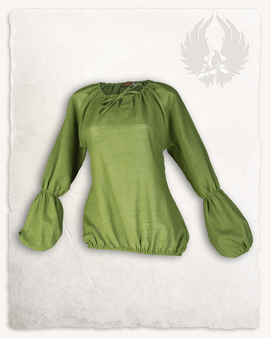 Kara blusa lino verde muschio EDIZIONE LIMITATA