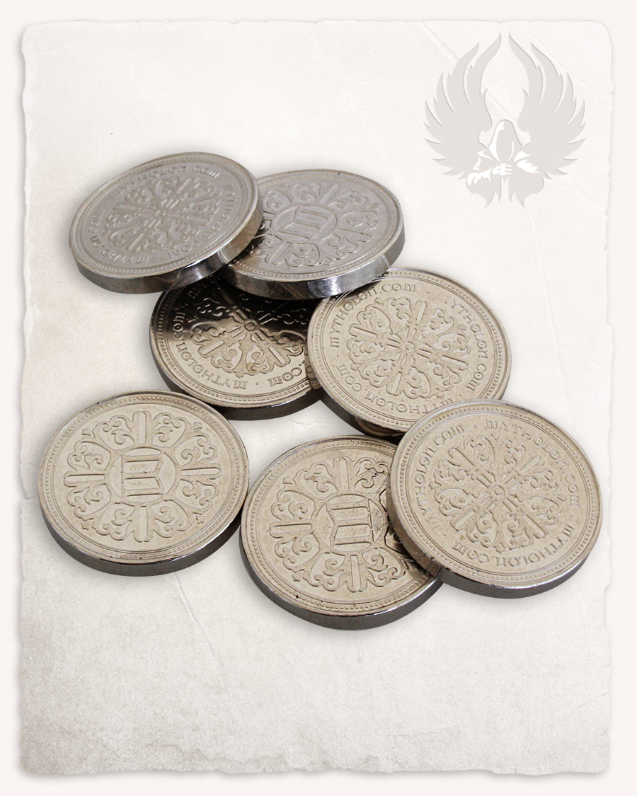 Set da 10 monete color argento