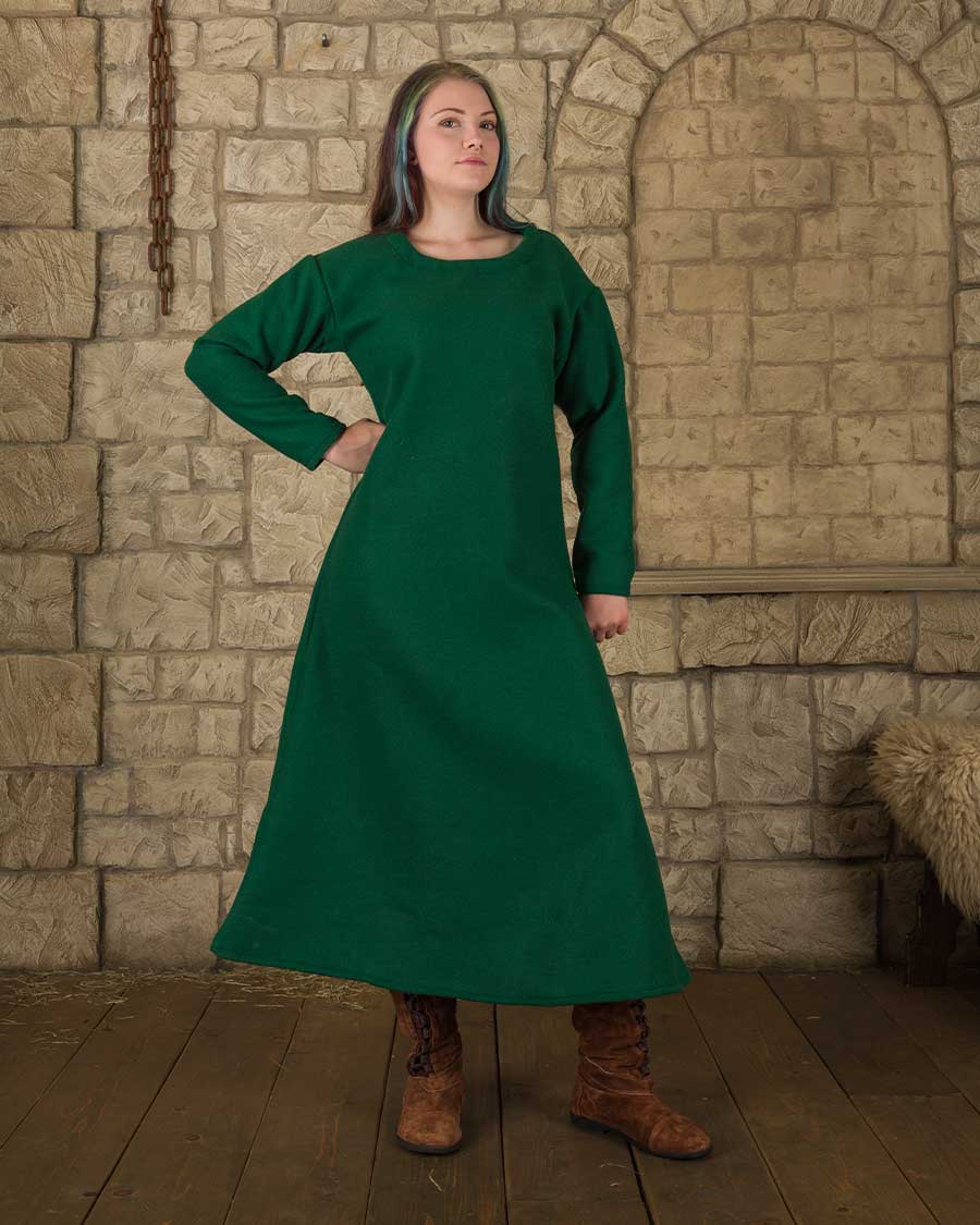 Lenora Frauentunika Wolle grün XL