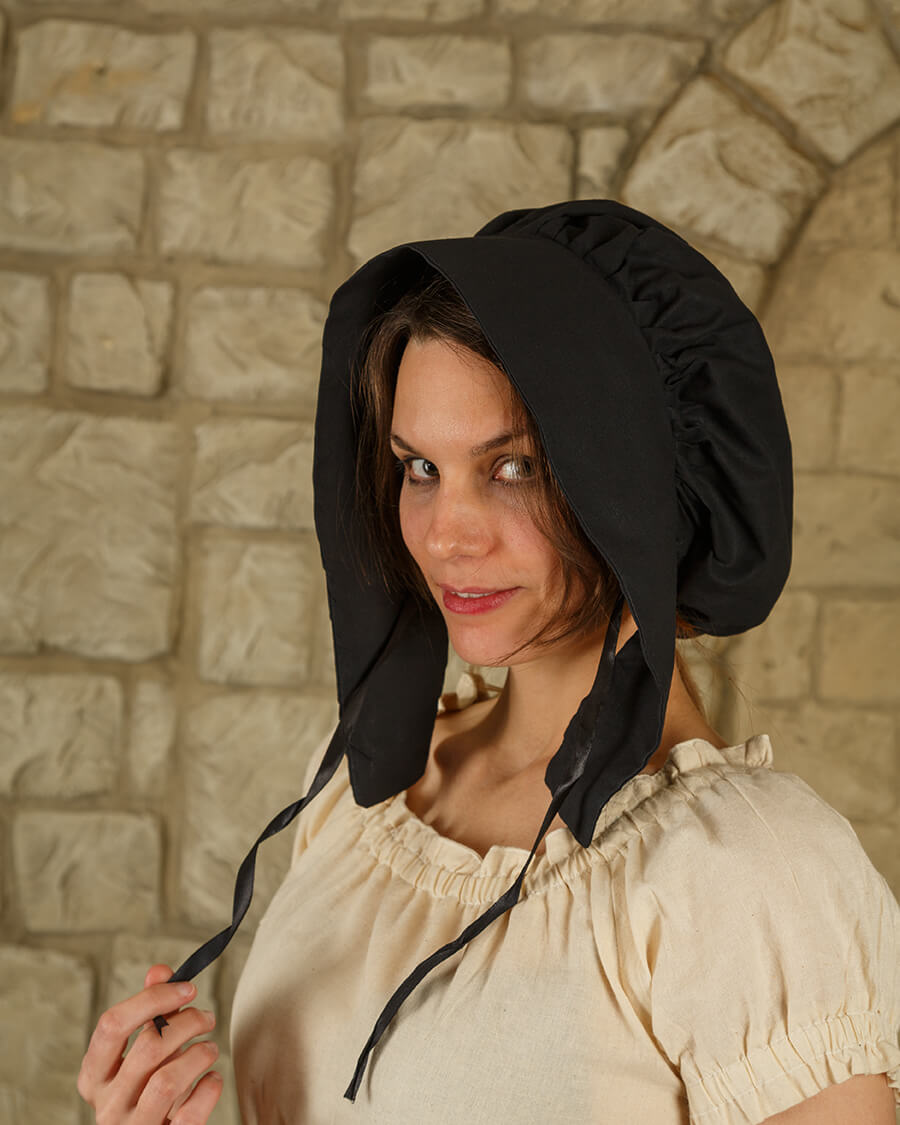 Anna - Bonnet noir en coton