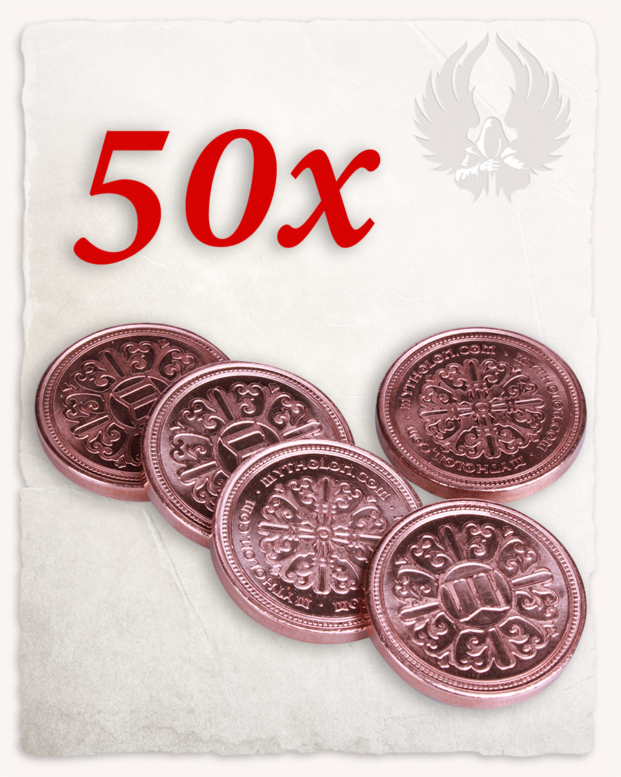 Set da 50 monete da LARP color rame