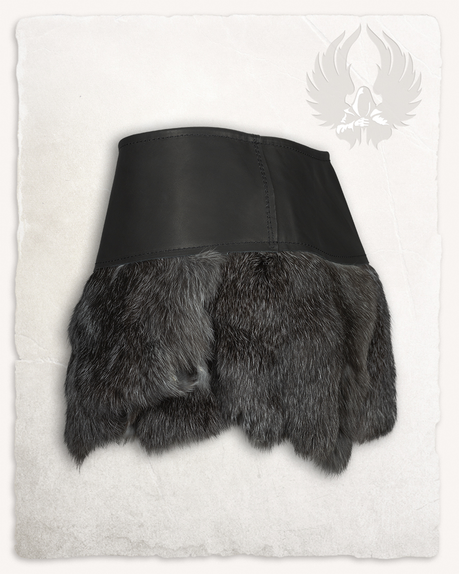 Karya fur skirt with hook black