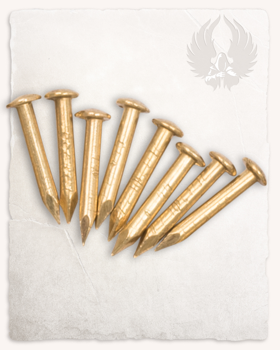 Tinne brass pins 8 pcs.