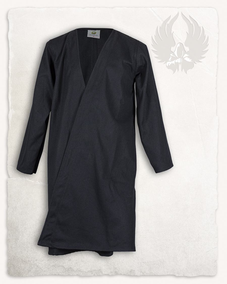 Shapur double breasted tunic canvas black