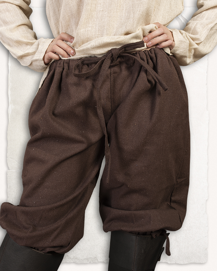 Ketill - Pantalon marron en canvas