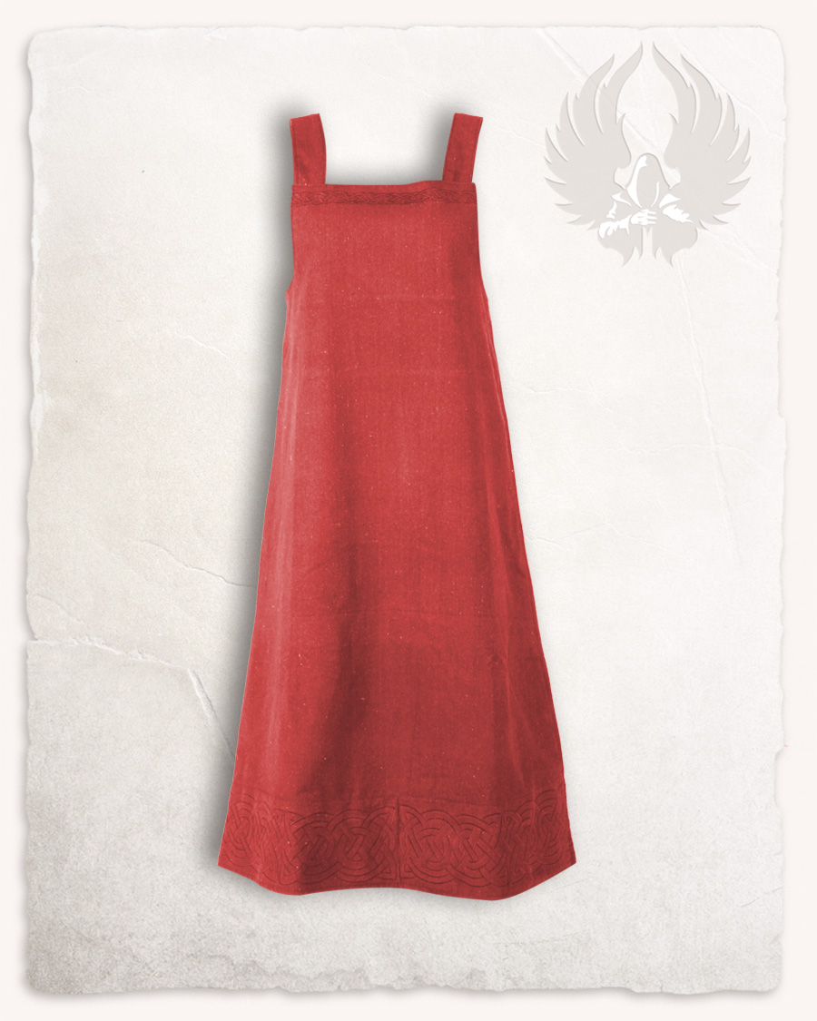 Alva apron dress red