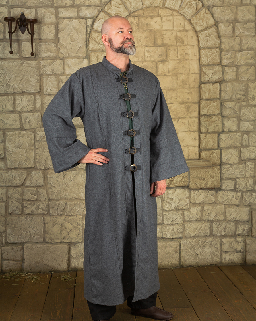 Oberon robe wool grey