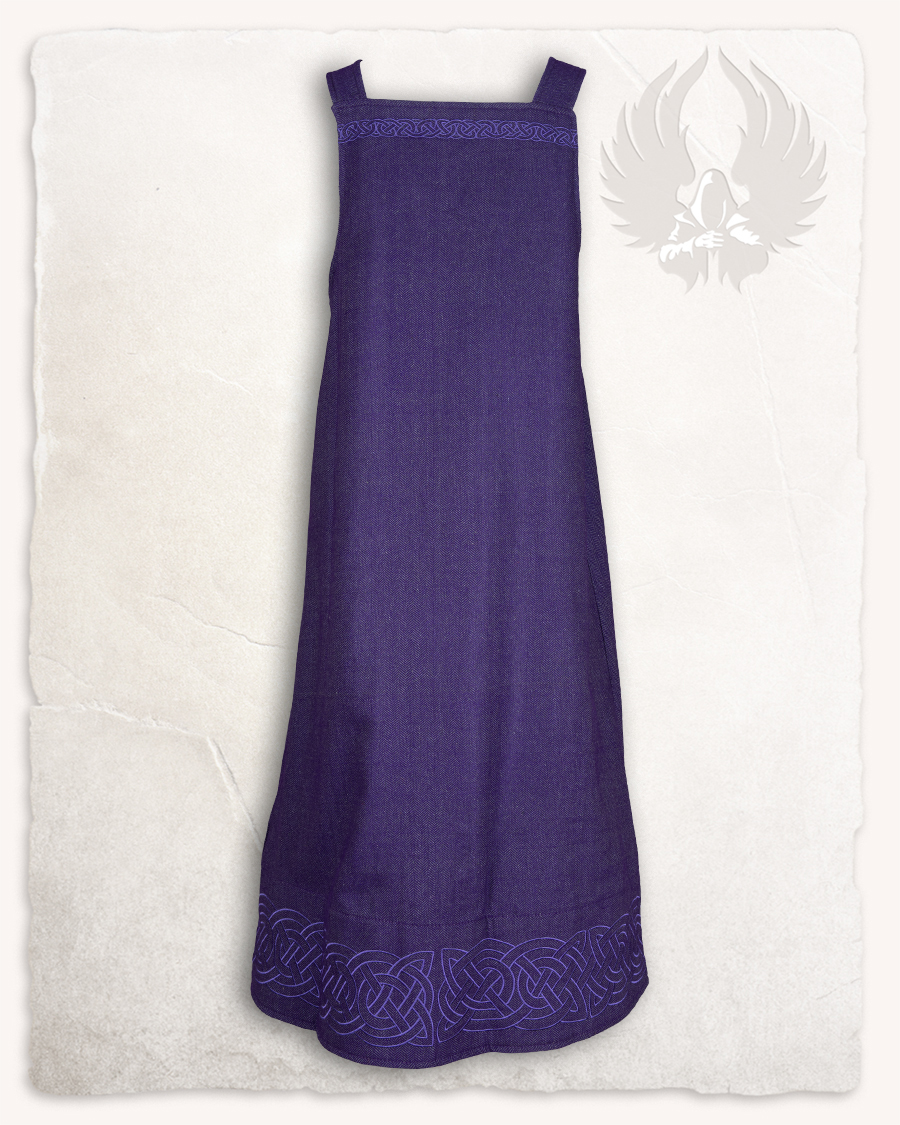 Alva apron dress fishbone purple