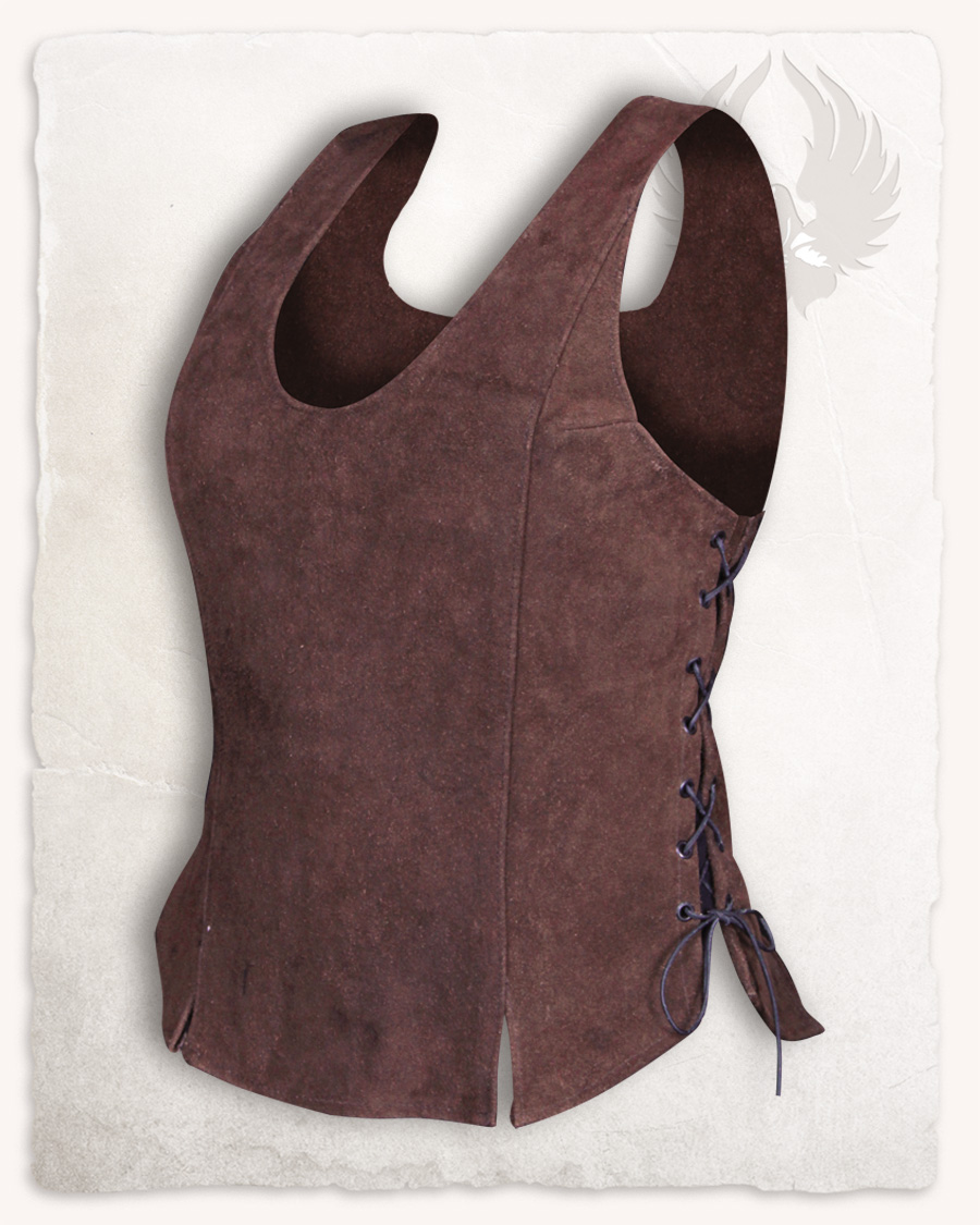 Lisa leather bodice brown