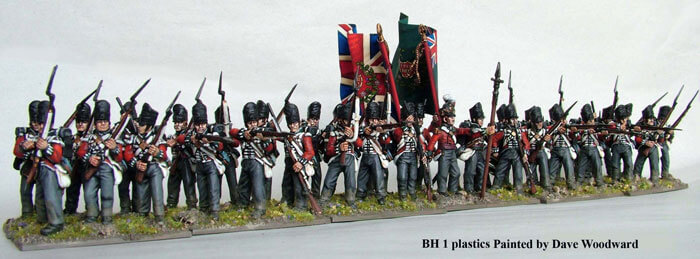 BH1 Plastic British Napoleonic Line Infantry box set ( 36 Line Infantry, 4 Riflemen)
