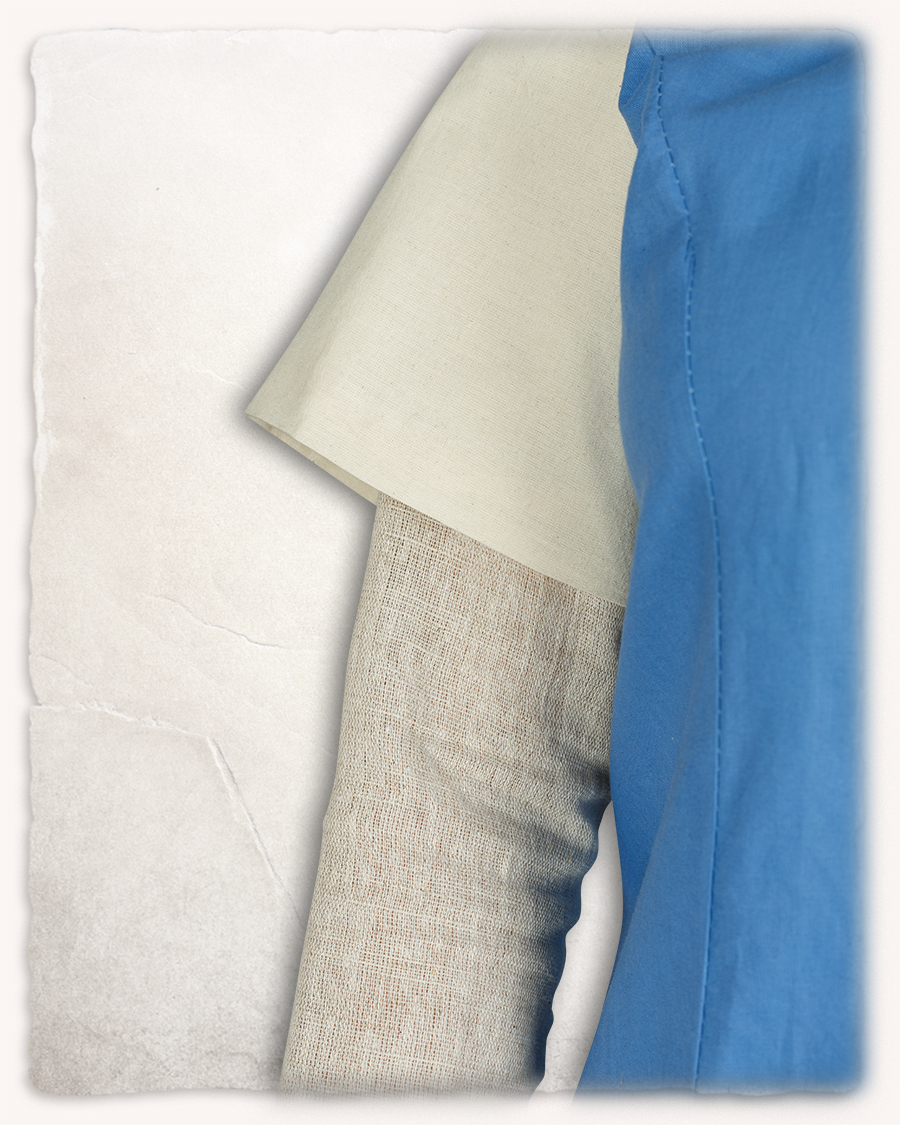 Elodie - Robe bleu clair et blanc crème