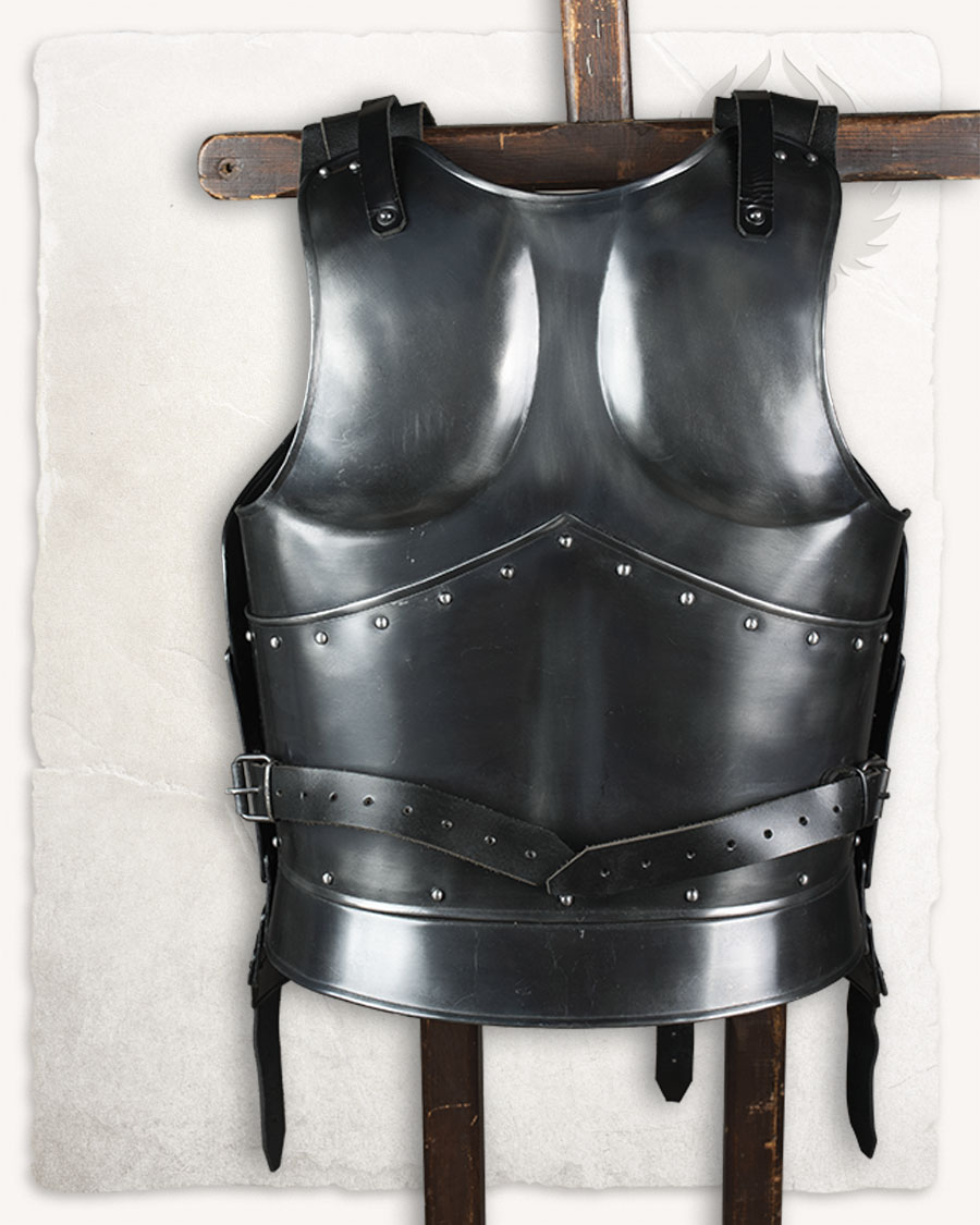 Ortwin torso armour with collar antique finish
