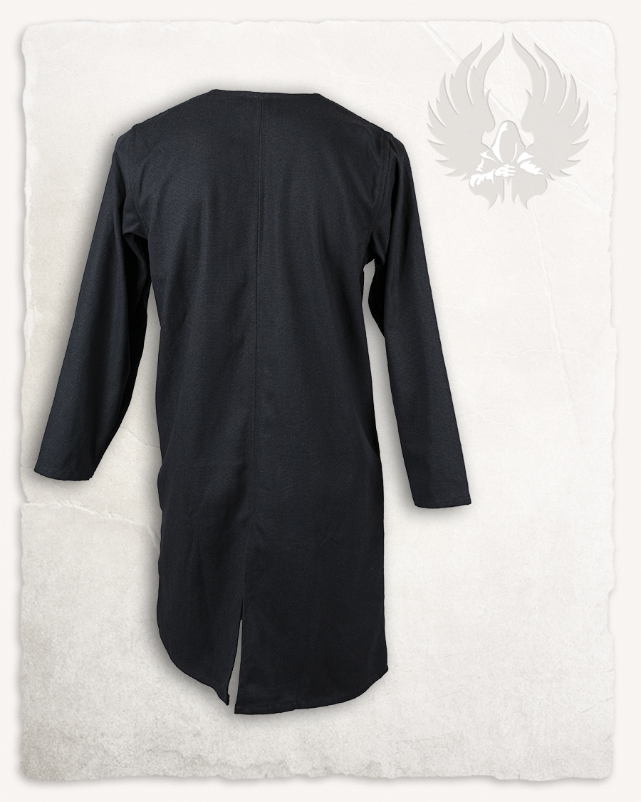 Shapur double breasted tunic canvas black