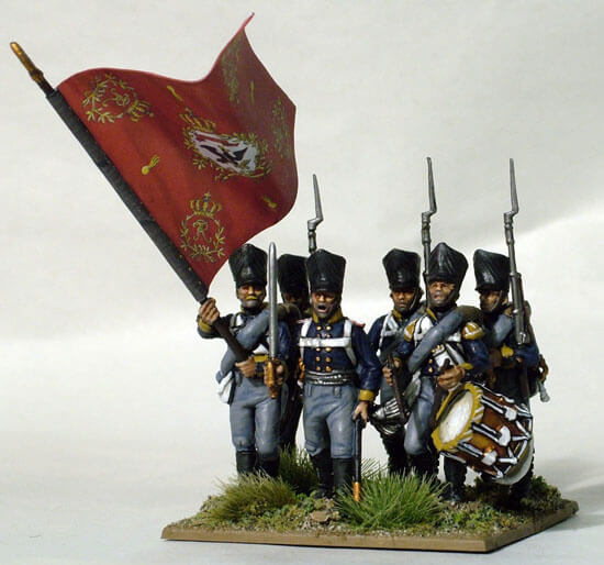 PN1 Plastic Napoleonic Prussian Line Infantry and Volunteer Jagers (46 figures)