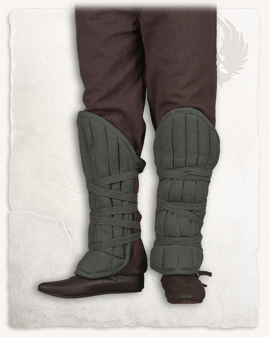 Farald padded greaves olive-green